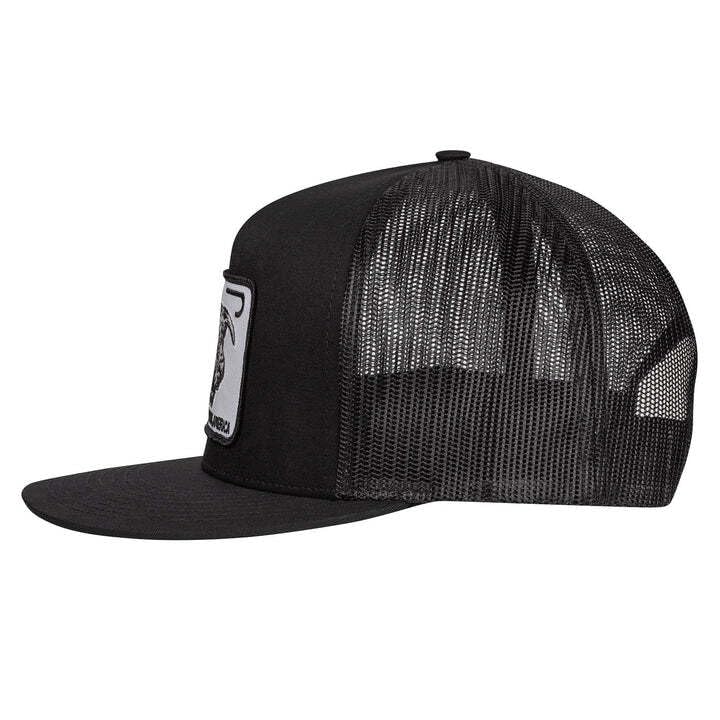 Image of Lazy J Ranch Wear Black Black White Patch - Hats Cap