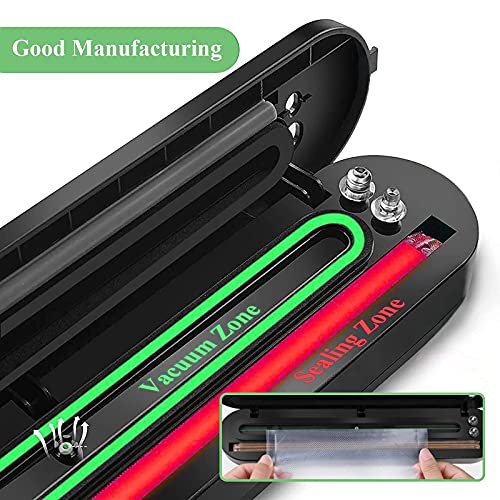 Anweller Vakuumiergerät, leichtes Folienschweißgerät für Sous Vide Kochen, für Folien bis 28 cm Breite, trockene feuchte… – Bild 3