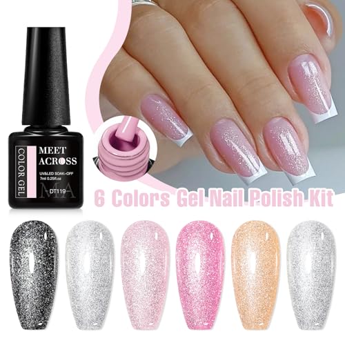 Set de 6 Esmaltes de Gel con Brillo Nude Rosado miniatura 5