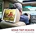 Macally Car Headrest Mount for Kids - Tablet Holder for Car Back Seat - iPad Holder for Car Backseat Rear Facing with Anti Slip Strap and Adjustable Case