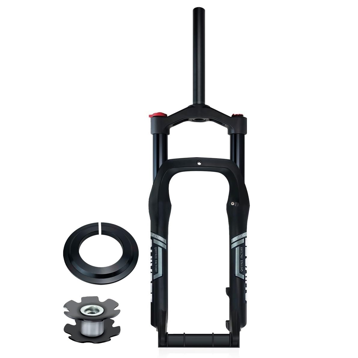 XGSUZNE 20" 26" 4.0 Fat Bike Air Suspension Fork 120mm Travel E-bike Front Fork，Spacing Hub 135mm,QR 9mm,28.6mm Straight Tube，Manual/Remote Lockout Ultralight