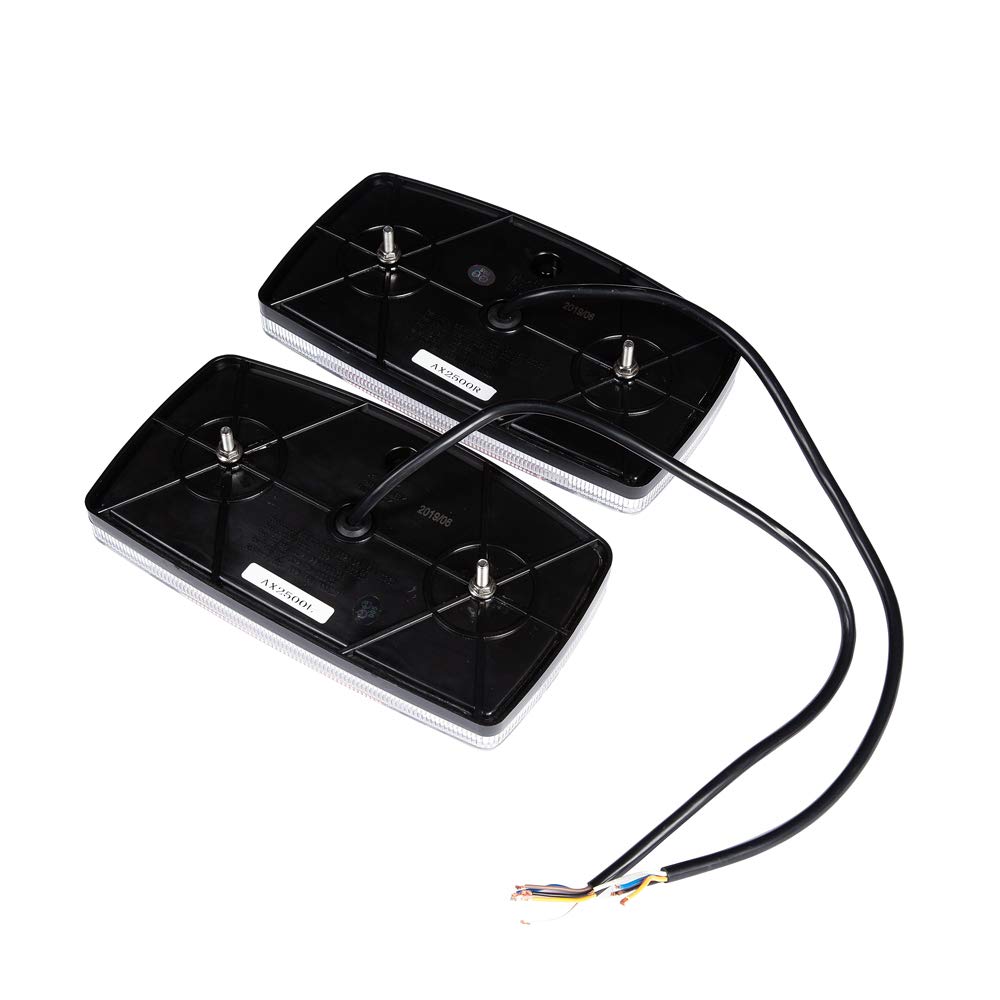 2PCS Pilotos LED Remolque, 10~30V Impermeable Universal Piloto Trasero Remolque Luces de Freno Traseras, Para Camión/RV/Caravana/Luces Remolque Traseras(53 Chips LED-1Par)