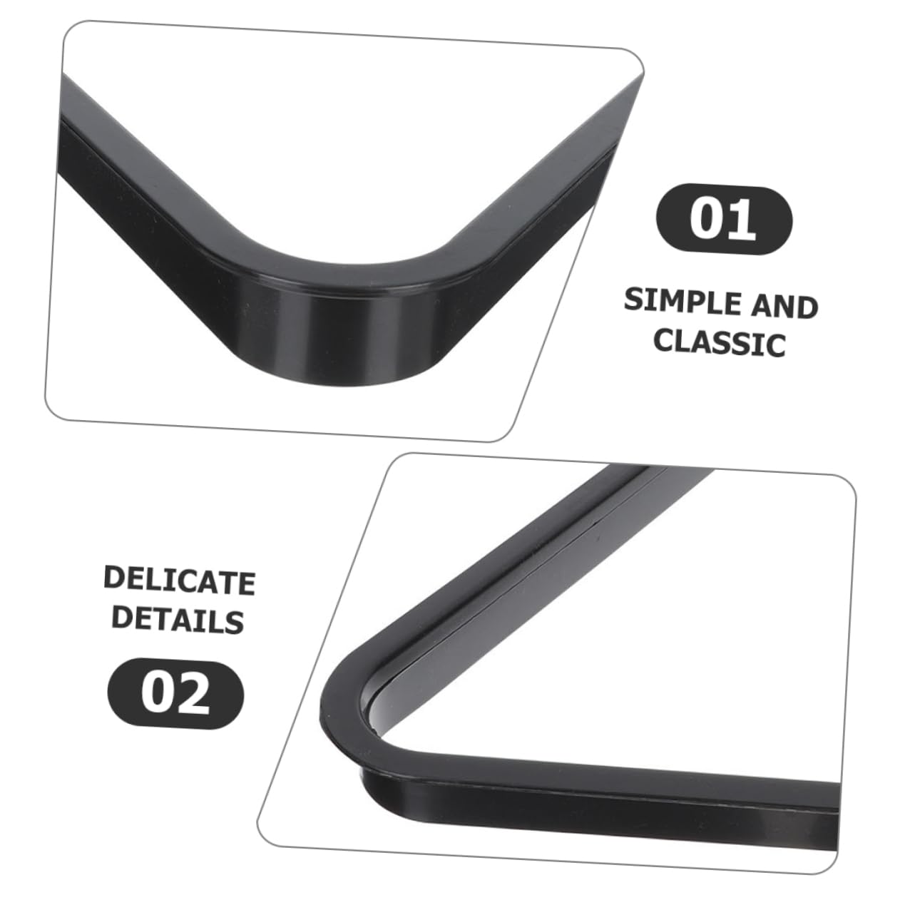 Triangolo per Palline da Biliardo in Plastica Nera Organizer Robusto per Tavolo da Biliardo
