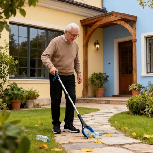 MXCOIRTP Assistive Device No Bending Kit for Elderly -Sock Aids, Foldable Reacher Grabber with 360° Rotating Jaw & Magnet, Long Shoe Horn Handle & Dressing Stick & Back Scratcher for Seniors, Disabled - Image 5
