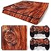 YWZQ Adesivo in PVC in PVC in Legno per PS4 Slim Console e Controller Adesivi per PS4 Slim Pelle Protective Pellicola Protettiva,G