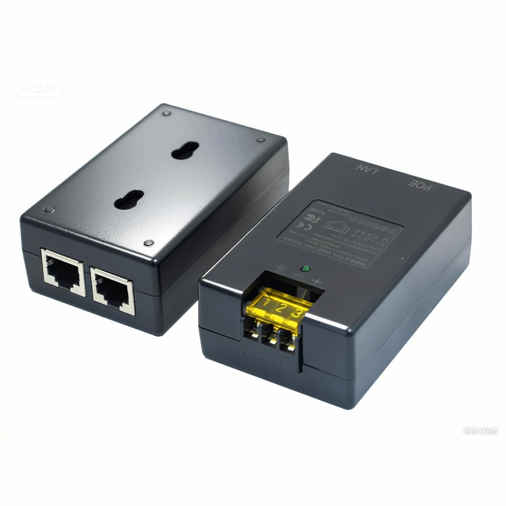 Elfcam - 150W PoE Injecteur 2,5Gb/1,25Gb pour Starlink Gen 3 et Gen 2, Passive PoE Injector avec Protection Contre Les Surtensions 3KV, Play & Plug (PoE-Injector-24W-ESD)