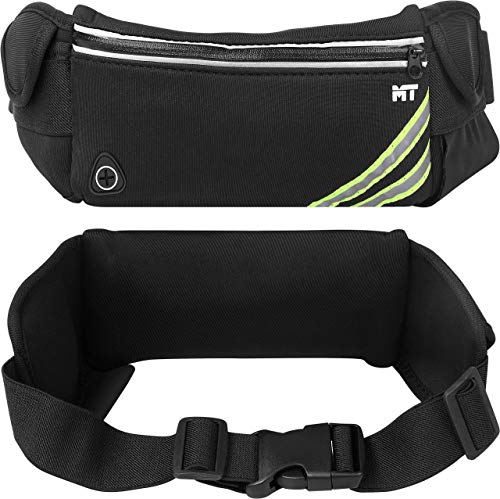 Riñonera para Correr – Riñonera Resistente al Agua con Soporte para Botella de Agua Entrenamiento Fitness – Bolsa de Cintura Ajustable para Hombres y Mujeres | Funciona con Samsung iPhone Windows