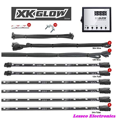 12PC Interior/Underbody Advanced UFO Style 3 Million Remote Control LED Light Kit