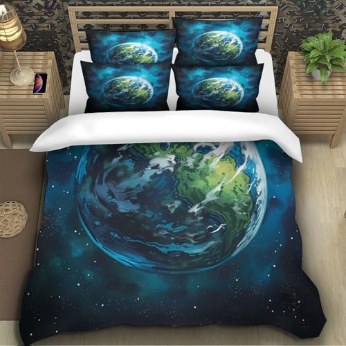 Housse de couette hypoallergénique douce pour lit simple 140x200