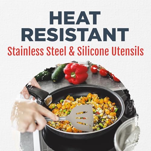 450°F Heat Resistant Silicone Kitchen Utensils Set - 24 Pieces Khaki Cooking Utensils-Set for Nonstick Cookware - Silicone Spatulas Set, Stainless Steel Handle & Other Kitchen accessories