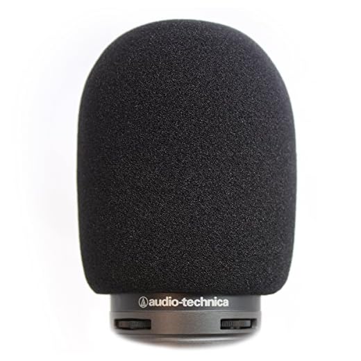 Para-brisas de espuma para microfone Audio Technica AT2020 – Filtro pop feito de material de esponja de qualidade que filtra a gravação indesejada e ruídos de fundo – Cor preta