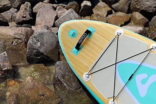 Abrazo Namaste Yoga Inflatable Stand Up Paddle Board for Adults - with Non Slip Yoga Mat Surface, Includes SUP Accessories: Patch Repair Kit, Hand Pump, Ankle Cuff w/Leash, and Carry Bag Abrazo Namaste Yoga Inflatable Stand Up Paddle Board for Adults - with Non Slip Yoga Mat Surface, Includes SUP Accessories: Patch Repair Kit, Hand Pump, Ankle Cuff w/Leash, and Carry Bag