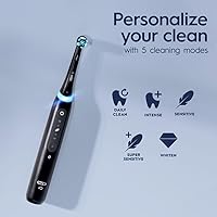 Vista 7 de Oral-B iO Series 5 Rechargeable Electric Toothbrush with Visible Pressure Sensor to Protect Gums, 2 Minute Timer, 5 Cleaning Settings, 1 Replacement