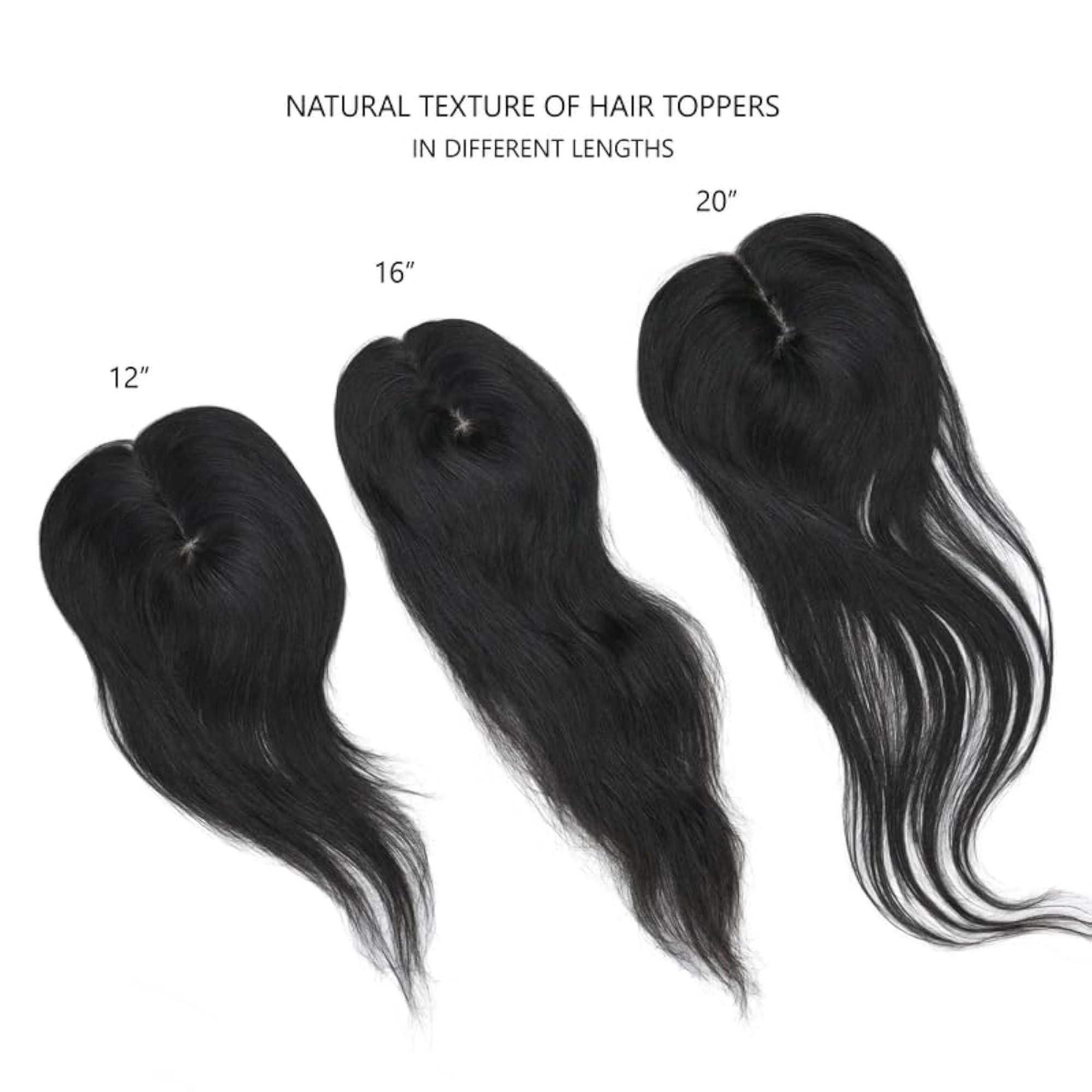 Hair Premium Silk Hair Topper 4" x 5" Wavy Natural Black