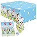 Unique Bluey Birthday Party Supplies - Rectangular Plastic Table Covers (Pack of 2) and Sticker