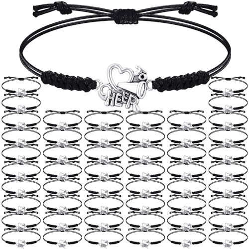 Image of Inbagi 48 Pcs Cheer Team Gifts Bulk Cheerleader Bracelet Party Favors