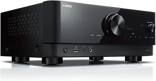 Yamaha AV Receiver RX-V4A - Network receiver with MusicCast surround sound, gaming functions and voice control, all-round talent with 5.1 channels, in black