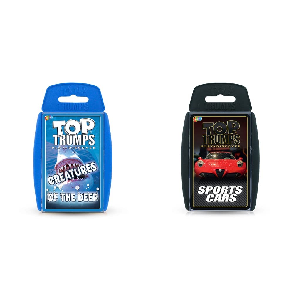 Top TrumpsCreatures of the Deep Card Game & Sports Cars Card Game