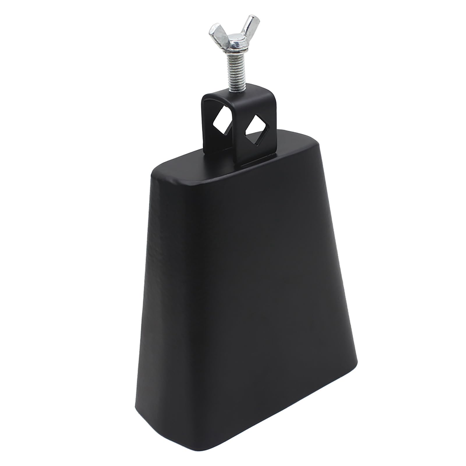 Cencerro de 12.7 cm, Instrumento de Percusión Manual de Metal con Orificio Cuadrado para Principiantes, Accesorio de Tambor Musical Fácil de Usar for Escuelas, Bandas y Eventos al Aire Libre