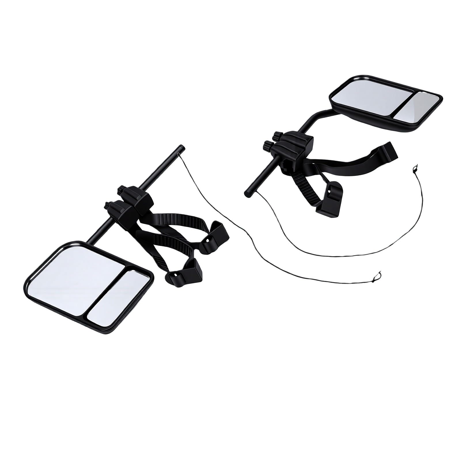 Generic 2 szt. Regulowane Lusterka Holownicze do Samochodów Ciężarowych SUV RV Łatwa Instalacja Szeroki Widok 360° Clip On