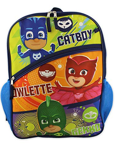 PJ Masks Boys Girls 5 piece 16 Inch Backpack Lunch Bag and Snack Bag School Set (One Size, Blue/Multi)2