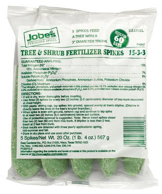 (32) 5 Packs Jobes 2010 Tree Shrub Fertilizer Spikes 15-3-3