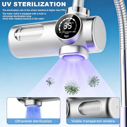 Filtre à eau pour robinet avec indicateur LED et stérilisation UV