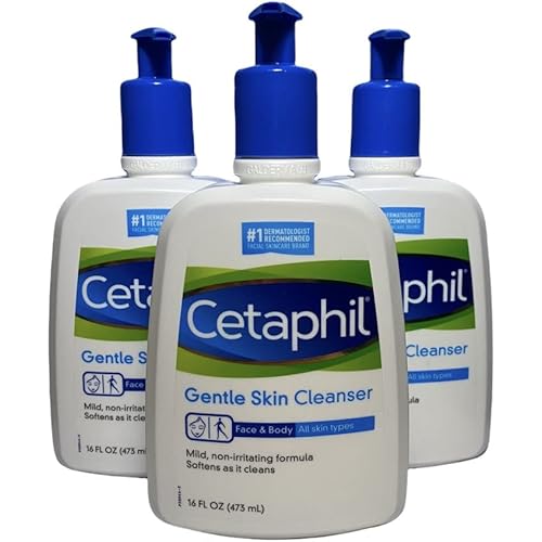 Cetaphil Gentle Skin Cleanser for All Skin Types 16 Fl Oz (Pack of 3)