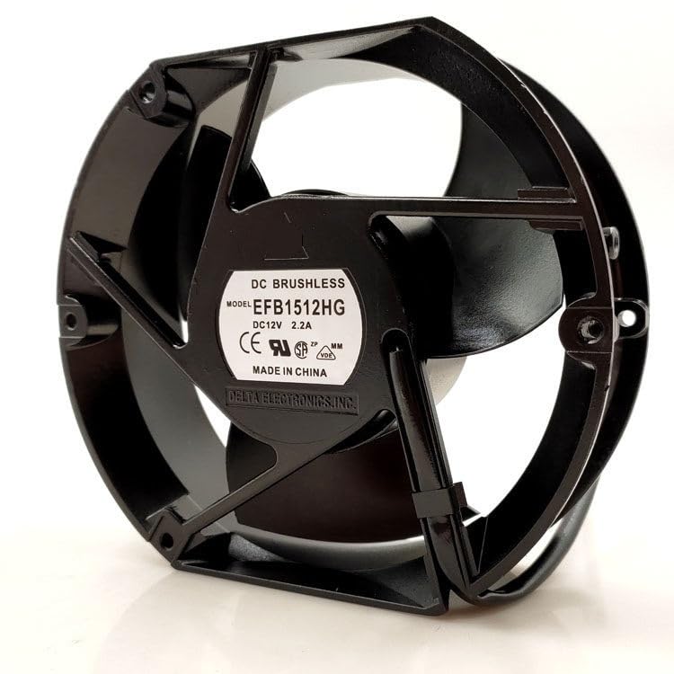 EFB1512HG 12V DC 2.2A 172x150x51mm High Airflow Axial Fan 17CM for Server Cabinets & Industrial(EFB1512HHG)