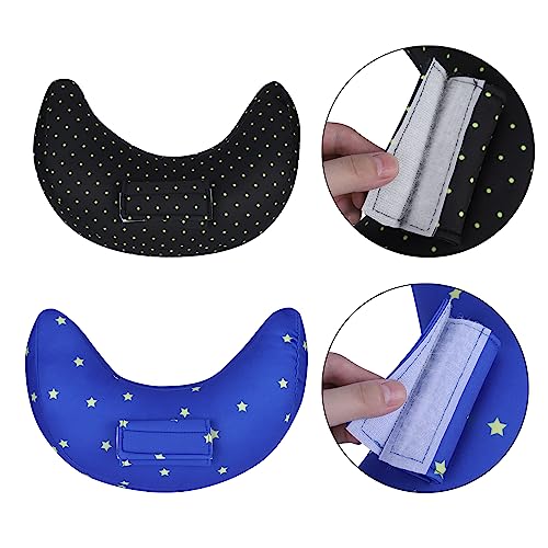 Image of Kids Car Seat Travel Neck Pillow Soft Neck Support Cushion Car Seat Belt Cover Cushion Pillow Car Seatbelt Shoulder Pad Head Neck Support Pillow Seat Strap Pillow for Car Airplane Pushchair Travel