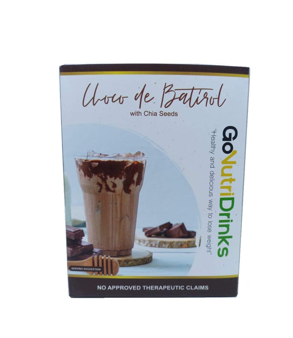 GoNutriDrinks Choco de Batirol with Chia Seeds - Meal Replacement (21 grams x 12 sachets)