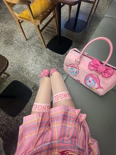 Cute y2k Crossbody Purses for Women, Coquette Fashion Shoulder Bag Aesthetic Harajuku Cutecore Sling Purse Handbag (pink colour)3