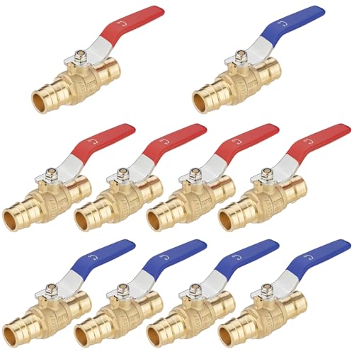 (10 Pack) Lidertik 3/4 inch PEX-A Expansion Ball Valve Shut Off Valve 1/4 Turn LI-QF1-1960-0.75(10 PCS)