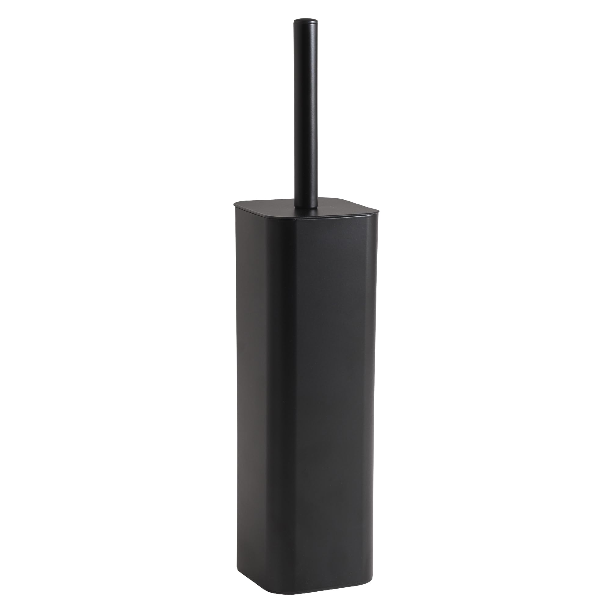 Gedy Jack Toilet Brush Holder, Stainless Steel, Matte Black, 9 x 9 x 39 cm