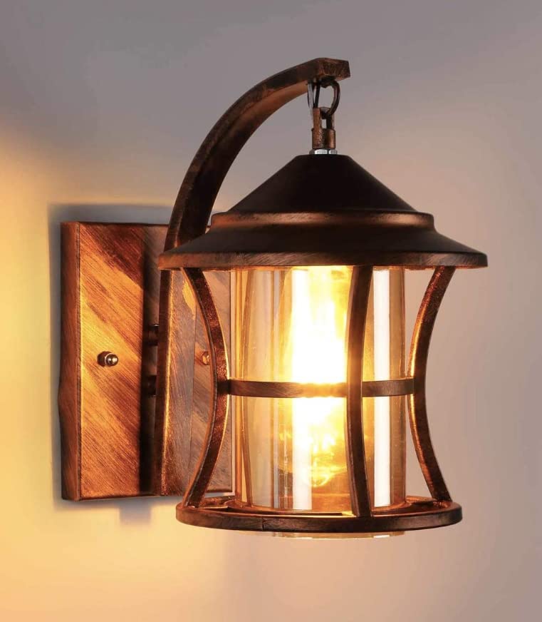 LIODOR 20W Copper Antique Design Metal with Luster Glass Wall Lamp for Living Room (AC,Without Bulb) (B0B5RXS57D) Amazon Price History, Amazon Price Tracker