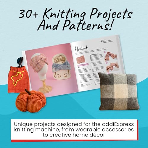Image of skacel by addi addiExpress Knitting Machine Book, Winder's Companion Guide, 30+ Knit Pattern and 40+ Technique and Yarn Design Ideas, English Edition