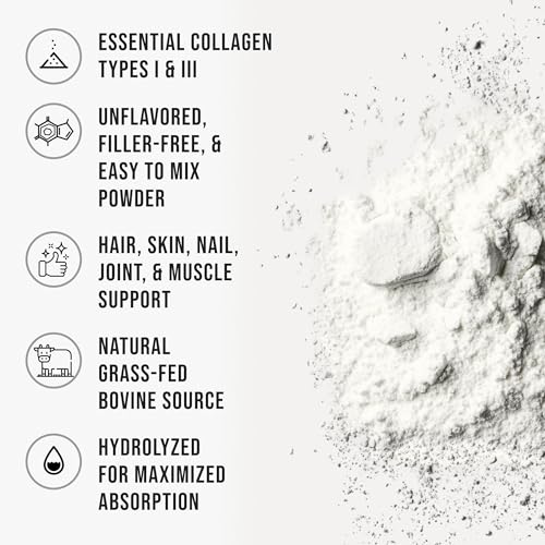 Image of Bovine Collagen Peptides Powder, 5 lb, Hydrolyzed Type I & III Protein, Grass-Fed Pasture-Raised Source, Unflavored Collagen Supplement Paleo-Friendly for Active Lifestyles & Wellness Non-GMO, 2268g