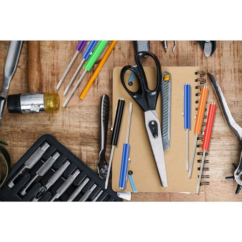 Image of 6 Pieces Pocket Screwdriver Mini Tops And magnetic pocket screwdriver with A Single Blade Head for Mechanical, Electrician (Colorful)