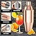IOV Cocktail Shaker, 24 oz Martini Shaker, Drink Mixer with Built-in Strainer, Professional Stainless Steel Margarita Alcohol Shaker with Cocktail Recipe Guide, Bartender Kit Gifts, Rose Gold