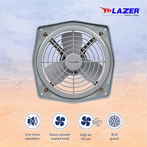 Image of Lazer Oxygen Reversible Fresh Air Exhaust Fan (Grey) (225MM)