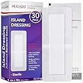 HEALQU Bordered Gauze Island Dressing - Sterile Individually Wrapped Gauze Pads with Water-Resistant, Non-Woven Backing (4"x10" - 2"x7.5" Pad (30 Pack)