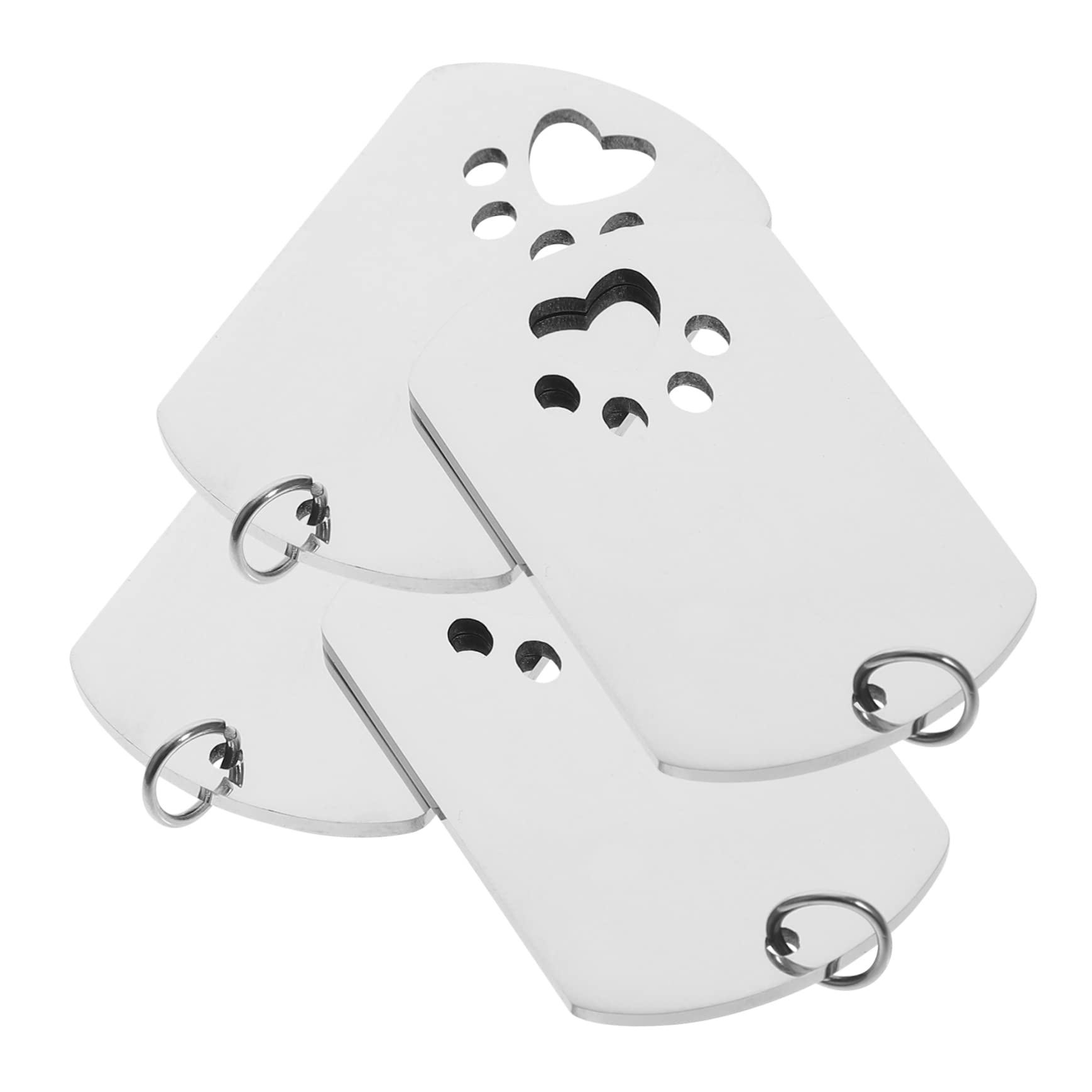 minkissy 20 Piezas Etiqueta De Identificación De Perro Etiqueta De Nombre De Perro Etiqueta De Mascota En Perro Grabado Espacios En Metal Acero Inoxidable Sublimación