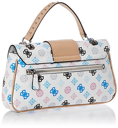 GUESS Women's Greta Convertible Crossbody Should Bag Handbag - White Multi4