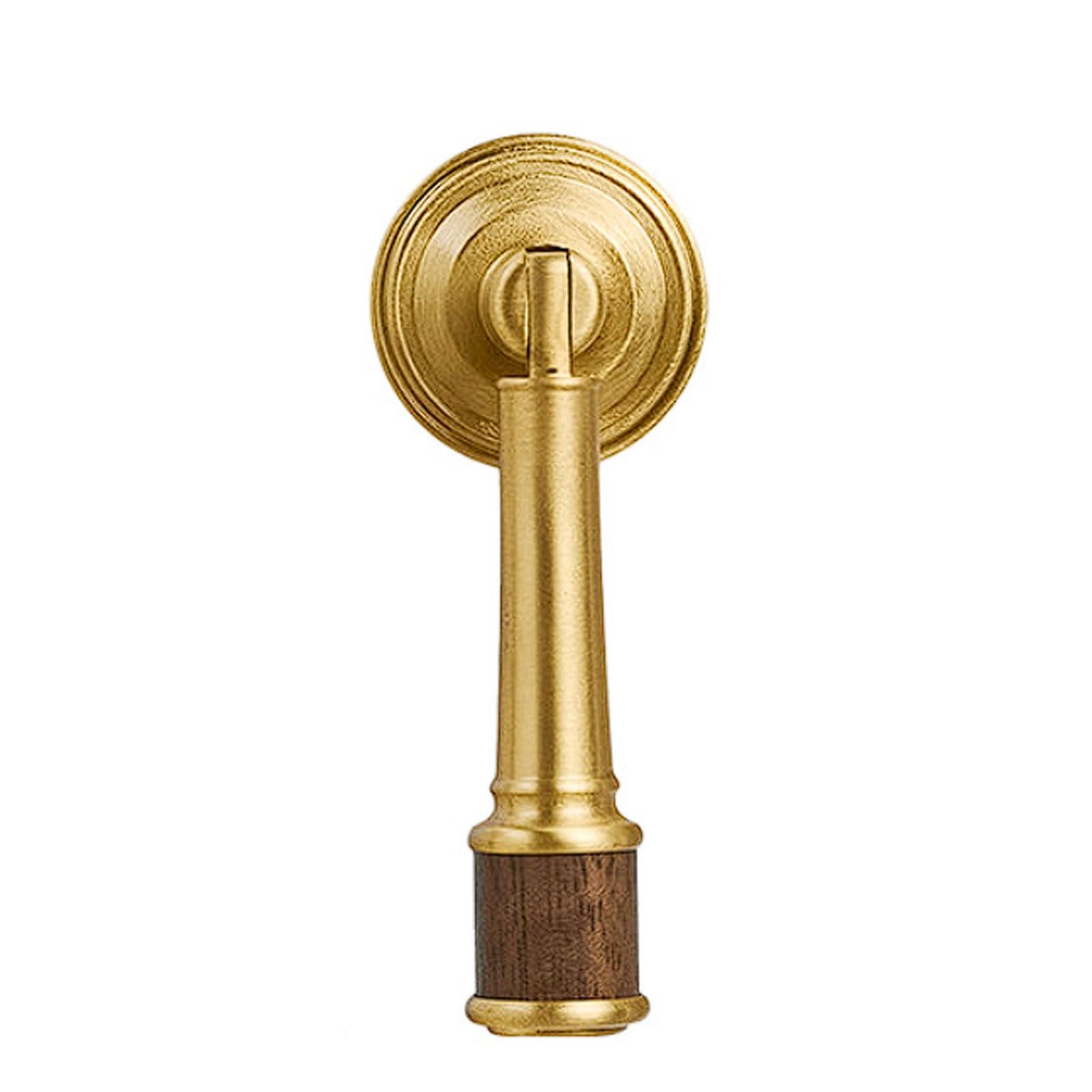 Chenhoju Brass Vintage Walnut And Cabinet Pull Single Hole, Antique Bronze Or Finish For Drawers And Wardrobes Cabinet Pulls(Brass)
