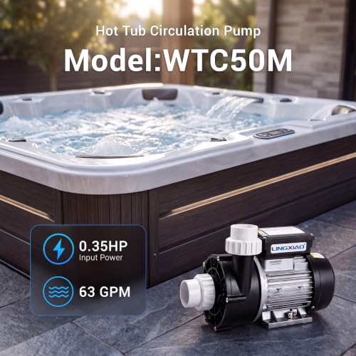 Image of Hot Tub Circulation Pump 230V,63GPM,1.5in (Model: WTC50M-Standard)