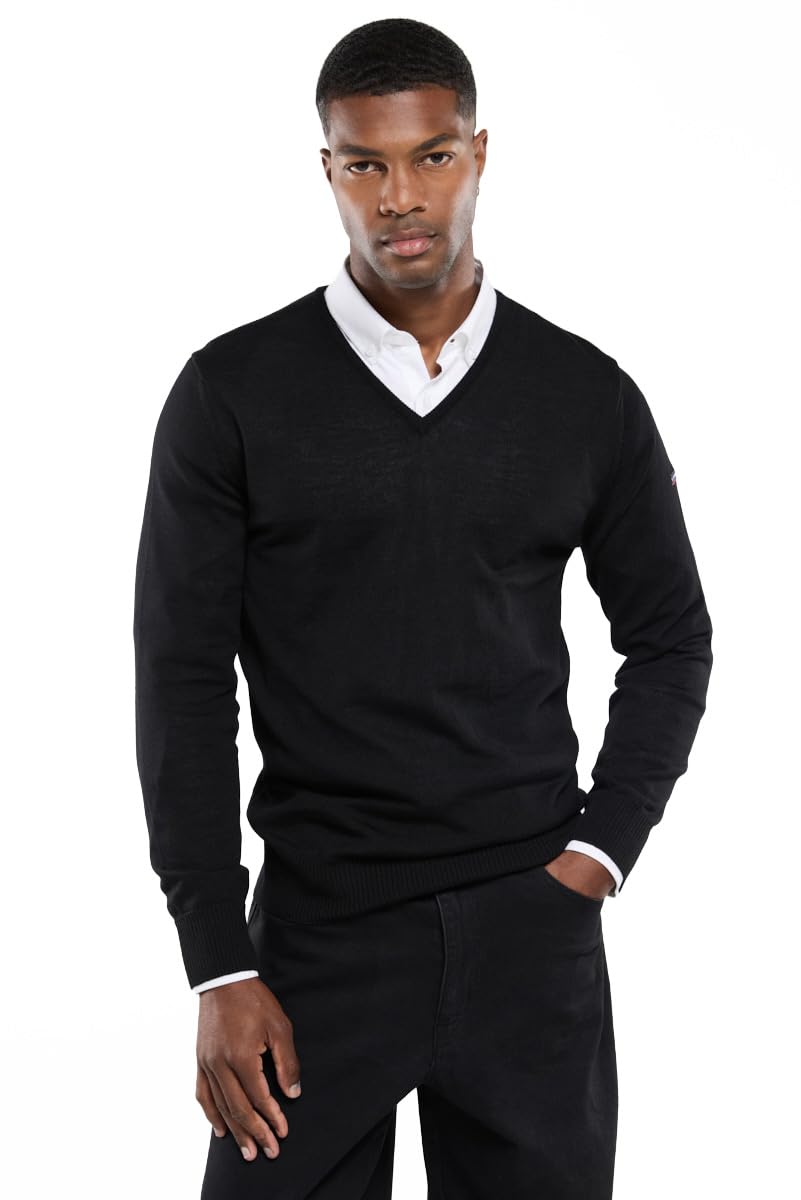 Armor Lux, "Noyal Men's Jumper, (010 Black 010 Black), XX-Large