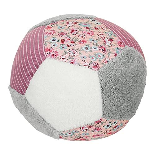 Sterntaler Baby Stoffball 3352111, Babyspielzeug Ball aus Flausch und Jersey mit Rassel, Größe 11 cm