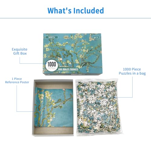 Puzzle Micro Rompecabezas de 1000 Piezas - Flor de Almendro por Van Gogh Puzzles miniatura 4
