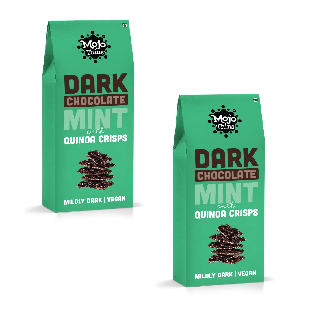 Thins - Dark Chocolate Mint with Quinoa Crisps (Vegan, Portion Controlled), 216 GM