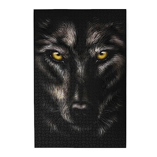 パズル オオカミ 狼柄 動物柄 木製 1000ピース ジグソーパズル キャラクター パズル 減圧 レジャー 萌えグッズ プレゼント グッズ 子供 大人 初心者向け おしゃれ プレゼント 75x50cm L83